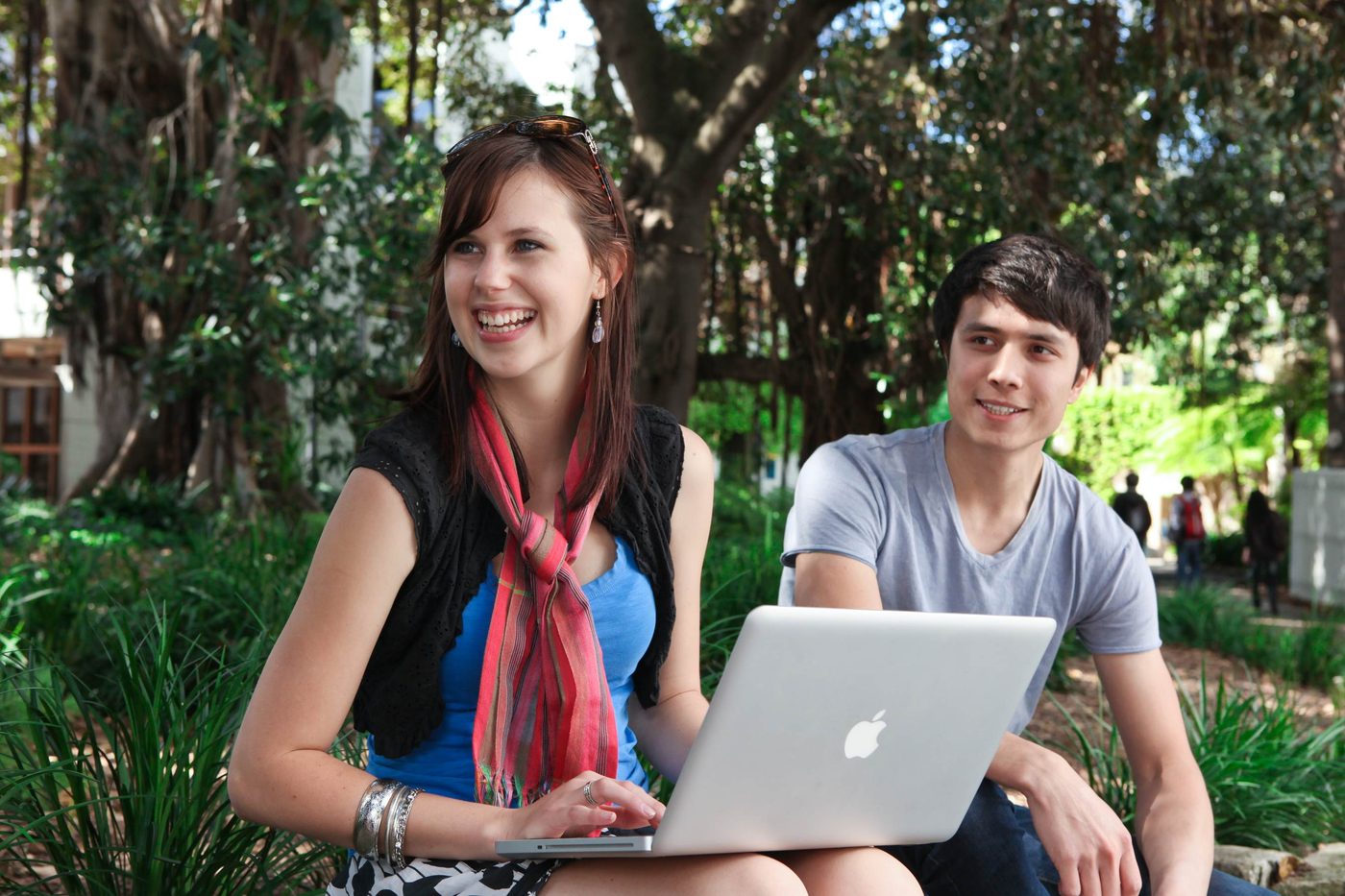 Students on campus